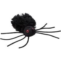 Pluche zwarte spin knuffel - 13 cm - spinnen - decoratie/speelgoed - Halloween