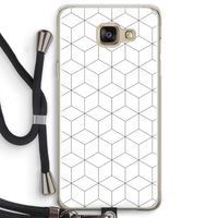 Zwart-witte kubussen: Samsung Galaxy A5 (2016) Transparant Hoesje met koord