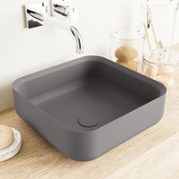 MONDIAZ BINX Waskom solid surface 36cm kleur DarkGrey / DarkGrey MONDIAZ BINX Waskom solid surface 36cm kleur DarkGrey / DarkGrey
