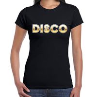 DISCO fun tekst t-shirt zwart voor dames