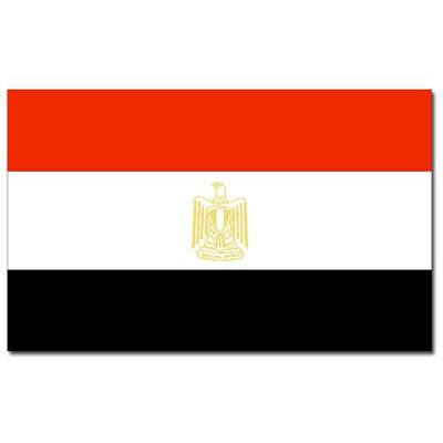Vlag Egypte - 2x stuks - 90 x 150 cm - Egyptische Vlag - Egypt