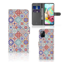 Samsung Galaxy A71 Bookcase Tiles Color