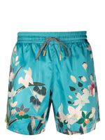 ETRO short de bain à fleurs - Bleu - thumbnail