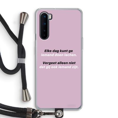 gij zijt ook iemand: OnePlus Nord Transparant Hoesje met koord