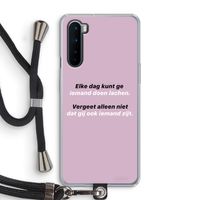 gij zijt ook iemand: OnePlus Nord Transparant Hoesje met koord