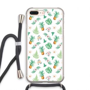 Ananas bladeren: iPhone 7 PLUS Transparant Hoesje met koord