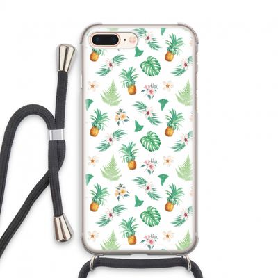 Ananas bladeren: iPhone 7 PLUS Transparant Hoesje met koord