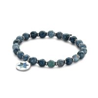 CO88 Collection Majestic 8CB 90505 Natuustenen Armband - Jade - One-size / 6 mm - Donker Blauw - thumbnail