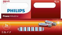 Philips Power Alkaline 12 x AAA batterij