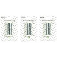 Binddraad/wikkeldraad - 3x rolletjes - zilver - 50 m x 0,35 mm - hobbydraad/bloemendraad