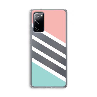 Strepen pastel: Samsung Galaxy S20 FE / S20 FE 5G Transparant Hoesje
