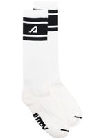 Autry chaussettes nervurées à logo intarsia - Blanc - thumbnail