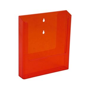 Folderdisplay wand A4 trp. Neon Oranje Folderdisplay wand A4 trp. Neon Oranje