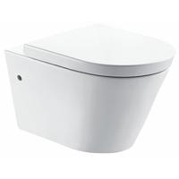 Xellanz Flow Wandcloset Rimless met Nano Coating met Flow Toiletzitting - Sofclose en Quick Release - Glans Wit