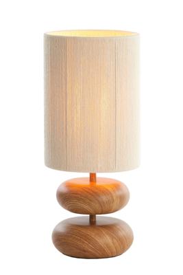 Light & Living TafellampDanialo hout met crème 50cm - 1885543