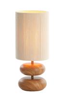 Light & Living TafellampDanialo hout met crème 50cm - 1885543 - thumbnail