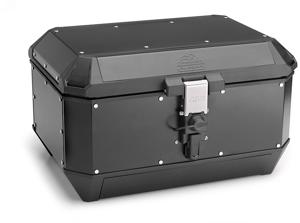 GIVI ALA56 Trekker Alaska Monokey Topkoffer, Topkoffers en zijkoffers voor de moto, Zwart Aluminium