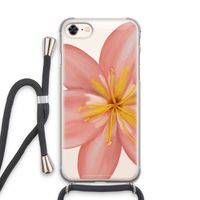 Pink Ellila Flower: iPhone 7 Transparant Hoesje met koord