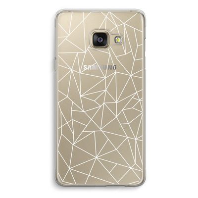 Geometrische lijnen wit: Samsung A3 (2017) Transparant Hoesje