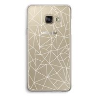 Geometrische lijnen wit: Samsung A3 (2017) Transparant Hoesje