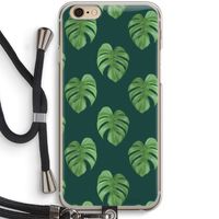 Monstera leaves: iPhone 6 / 6S Transparant Hoesje met koord
