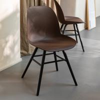 Zuiver Eetkamerstoel 'Albert Kuip' Gerecycled kunststof, kleur Coffee