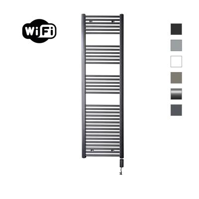 Elektrische Radiator Sanicare HWV Met Wifi 172x45 cm Gunmetal 920W Met Thermostaat Zwart Rechtsonder Sanicare