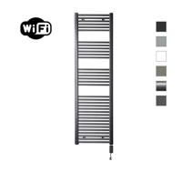 Elektrische Radiator Sanicare HWV Met Wifi 172x45 cm Gunmetal 920W Met Thermostaat Zwart Rechtsonder Sanicare