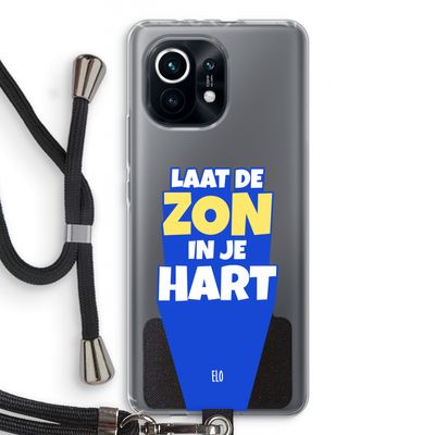 Laat de zon in je hart: Xiaomi Mi 11 Transparant Hoesje met koord