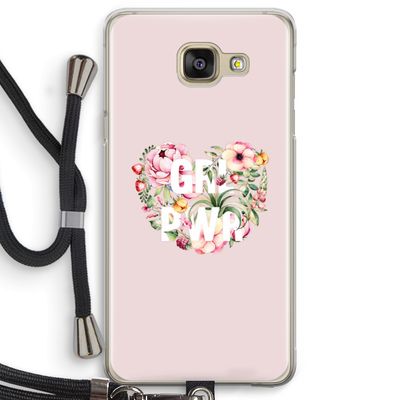 GRL PWR Flower: Samsung Galaxy A5 (2016) Transparant Hoesje met koord