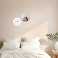 Forex wandpaneel met foto of naam - Rond - 2 stuks