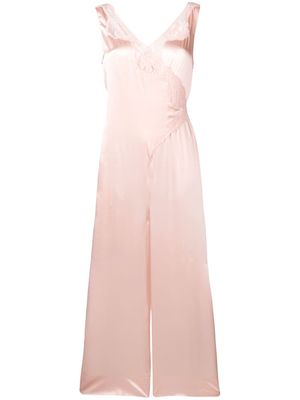 Stella McCartney combinaison à empiècements en dentelle - Rose