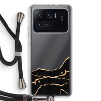 Gouden marmer: Xiaomi Mi 11 Ultra Transparant Hoesje met koord