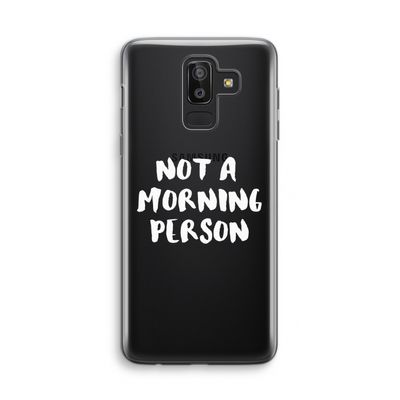 Morning person: Samsung Galaxy J8 (2018) Transparant Hoesje