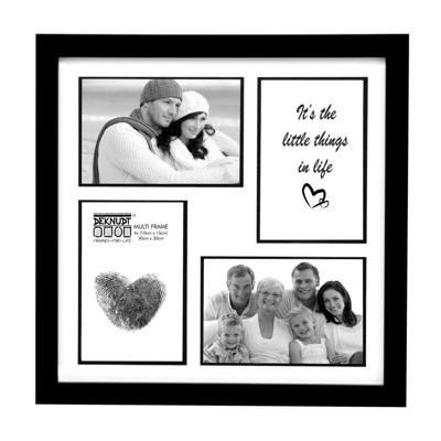 Deknudt Multifotolijst in tijdloos zwart voor 4 foto&apos;s 10x15 S45SK2
