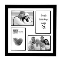 Deknudt Multifotolijst in tijdloos zwart voor 4 foto&apos;s 10x15 S45SK2