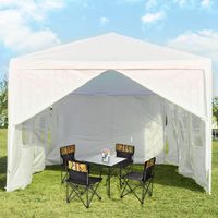 Tuinpaviljoen 3x9m Partytent Tuintent UV-Bescherming Tent Wit - thumbnail