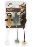 Afp muis the triplets lamswol met catnip assorti Afp muis the triplets lamswol met catnip assorti
