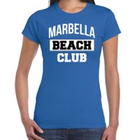 Marbella beach club zomer t-shirt blauw voor dames