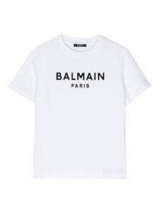 Balmain Kids t-shirt en coton à logo imprimé - Blanc