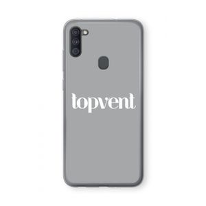 Topvent Grijs Wit: Samsung Galaxy A11 Transparant Hoesje
