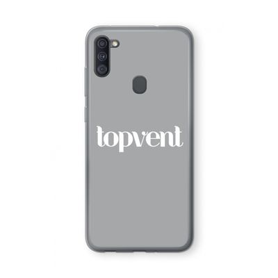 Topvent Grijs Wit: Samsung Galaxy A11 Transparant Hoesje