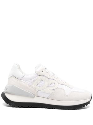 DSQUARED2 baskets lacées à patch logo - Blanc