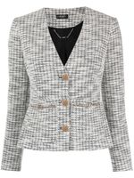 LIU JO V-neck tweed jacket - Gris - thumbnail