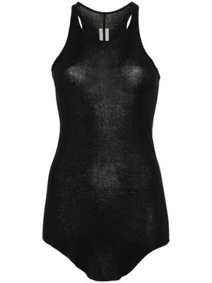 Rick Owens débardeur nervuré en coton biologique - Noir