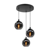 EGLO Ariscani Hanglamp - eetkamer - Ø 42,5 cm - Rookglas - 3 lichts - Zwart - thumbnail