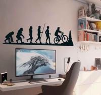 Evolutie van de mountainbike Muursticker - thumbnail