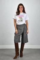 Ganni short A1110013 pewter melange