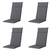 Stoelkussen hoge rug universeel 120 x 50 cm (4 stuks) Madison - Madison