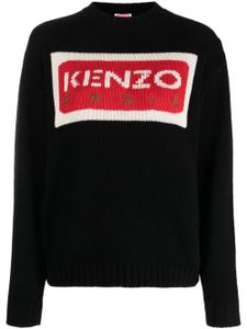 Kenzo pull à logo intarsia - Noir